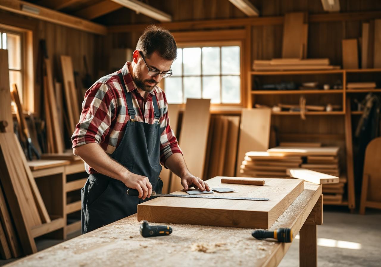 Carpentry professional at work