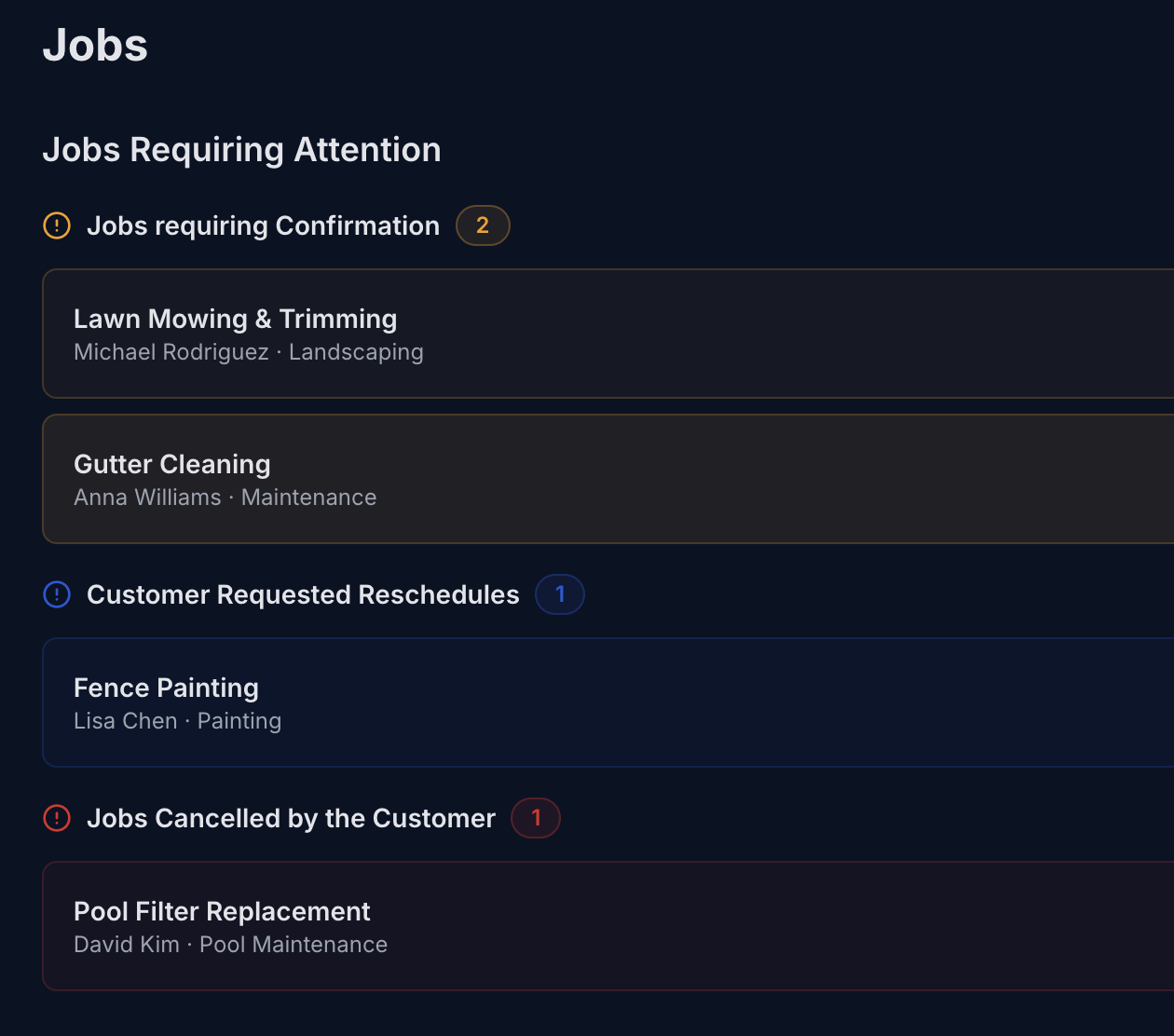 Grace AI scheduling interface